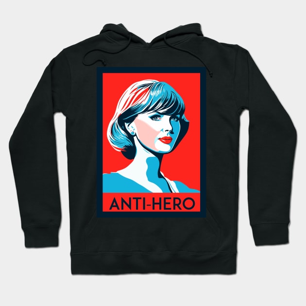 Taylor Swift Pop Art Poster Hoodie by RedGraph